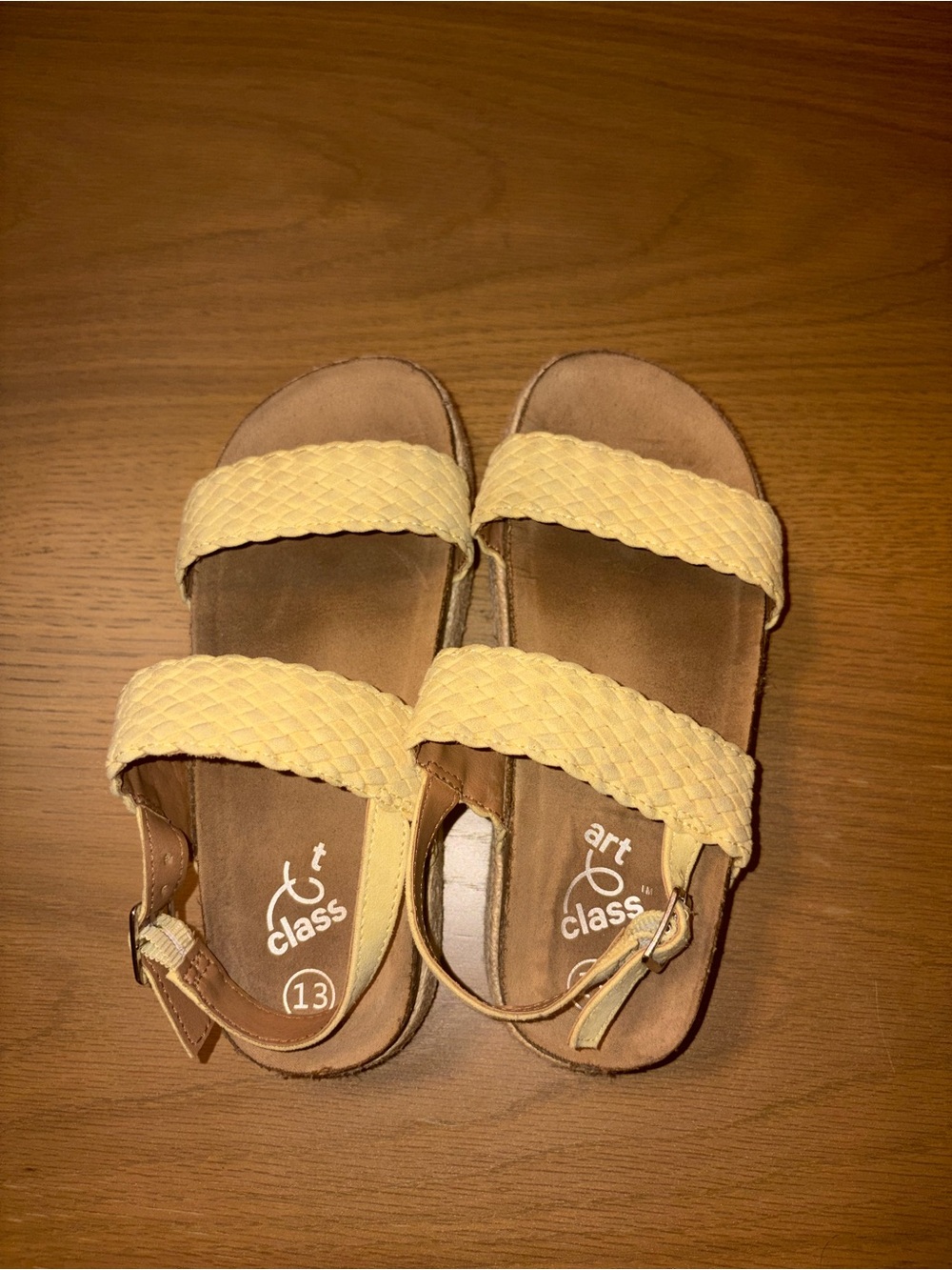 3 for $8 art class Yellow Braided Strap Sandals